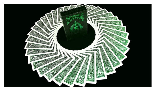 Bicycle MetalLuxe Emerald Playing Cards Limited Edition by JOKARTE, Premium USPCC Poker Size Deck with Real Metal Foil, Black Embossed Box, Collectible Card Deck for Magic, Poker, Games and Display