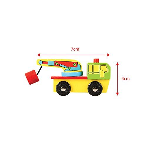 Bigjigs Rail Wooden Vehicle Pack - 9-Piece Wooden Train Accessory Set with Cars, Emergency Vehicles, Bus & Magnetic Tow Truck - Compatible with Bigjigs & Most Wooden Railway Sets, Ages 3+