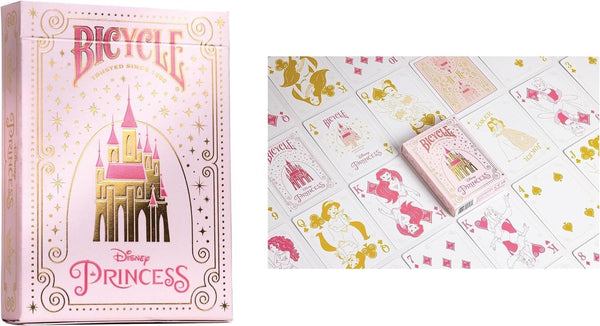 Bicycle Disney Playing Cards Collector’s Bundle - 6 Deck Set: Black & Gold Mickey, Classic Mickey, Disney Princess Pink & Navy, Villains Green & Purple - Premium Quality Poker-Size Decks