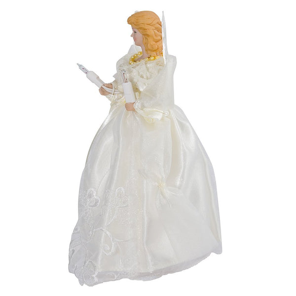 Kurt Adler 10-Inch UL 10-Light Gold/Ivory Angel Treetop
