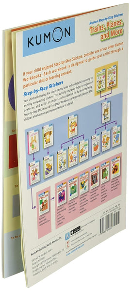 Step-By-Step Stickers: Trains, Planes and More (Kumon Step-By-Step Stickers)