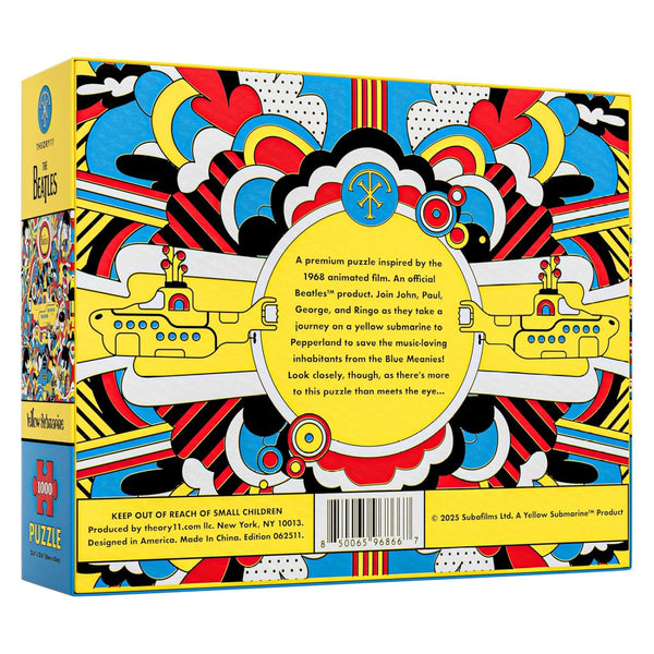 theory11 The Beatles Yellow Submarine Jigsaw Puzzle - Take a journey to Pepperland - Officially Licensed 1,000 Piece Intermediate Puzzle for Ages 14+