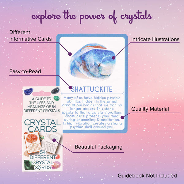 Crystal Healing Deck- Complete Guide to Meaning & Uses of Crystal, Stones, and Gems - 54 Crystal Oracle Cards - Enhance Your Body Care Routine & Energize Your Life