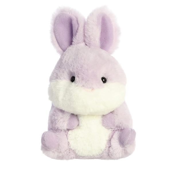 Aurora® Round Rolly Pet™ Bunny Lavender™ Stuffed Animal - Adorable Companions - On-The-Go Fun - Lavender 5 Inches