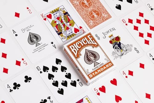 Bicycle Color Series #7 Pumpkin Orange Playing Cards, Poker Size Standard Index