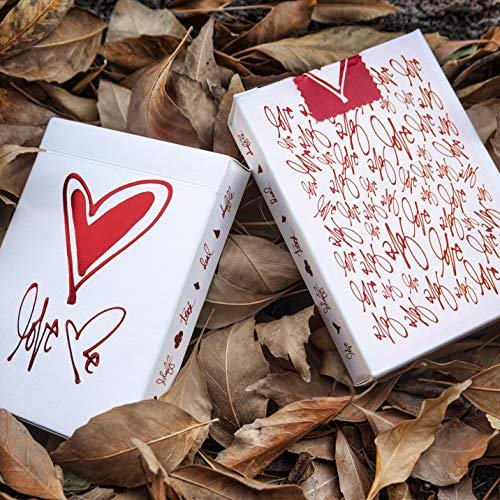 theory11 Love Me Premium Playing Cards, Red - Hand Illustrated, Sustainably Produced