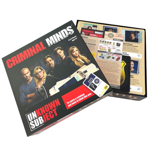 Criminal Minds Unknown Subject - To Catch a Criminal, You Have to Think Like One - Social Deduction Board Game, 5-8 Player Ages 14+