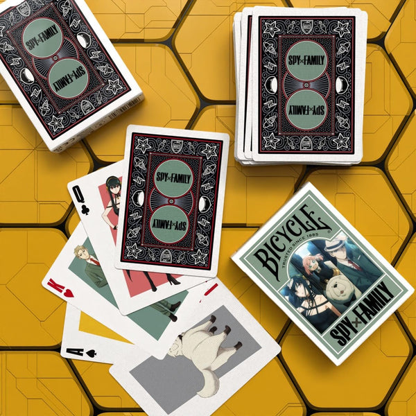 Bicycle Spy Family Collectible Standard 52 Deck of Cards, Poker Size, Anime Cartoon Gifts, Family & Kids Card Game Night