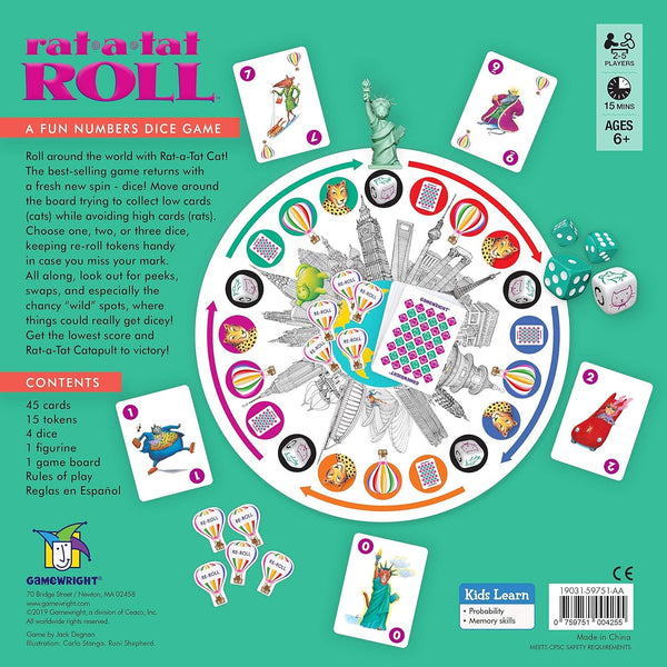 Gamewright Rat-A-Tat Roll Dice Game | 2-5 Players, Ages 6-15