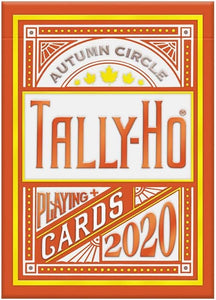 Tally-Ho Autumn Circle Back Playing Cards, Orange