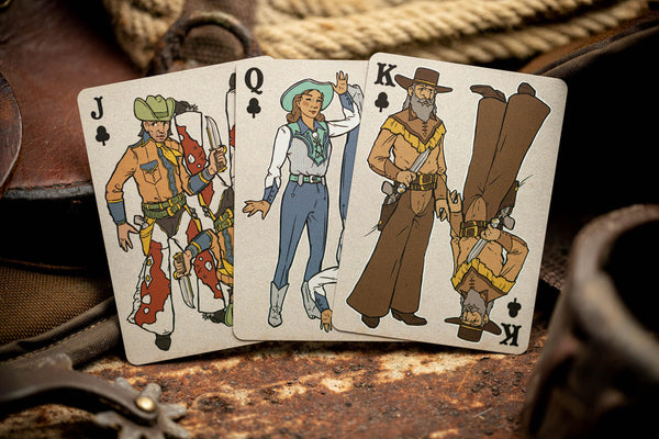 Kings Wild Project Rawhide Luxury Playing Cards - Standard Edition, Poker Size, Custom Index, Hand-Illustrated Western Collectible Deck