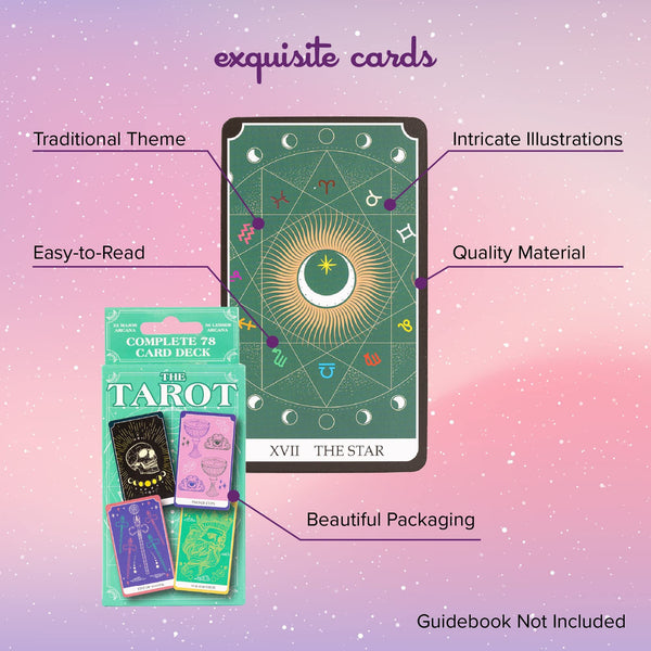 Kalan Tarot Cards Set - Complete Set of Tarot Cards for Beginners and Experts Alike - Traditional - 2.75" W x 4.75" L