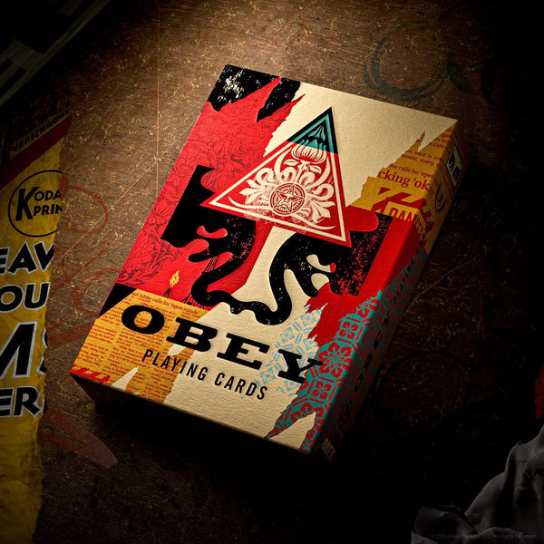theory11 OBEY Collage Edition Premium Playing Cards, Poker Size Standard Index
