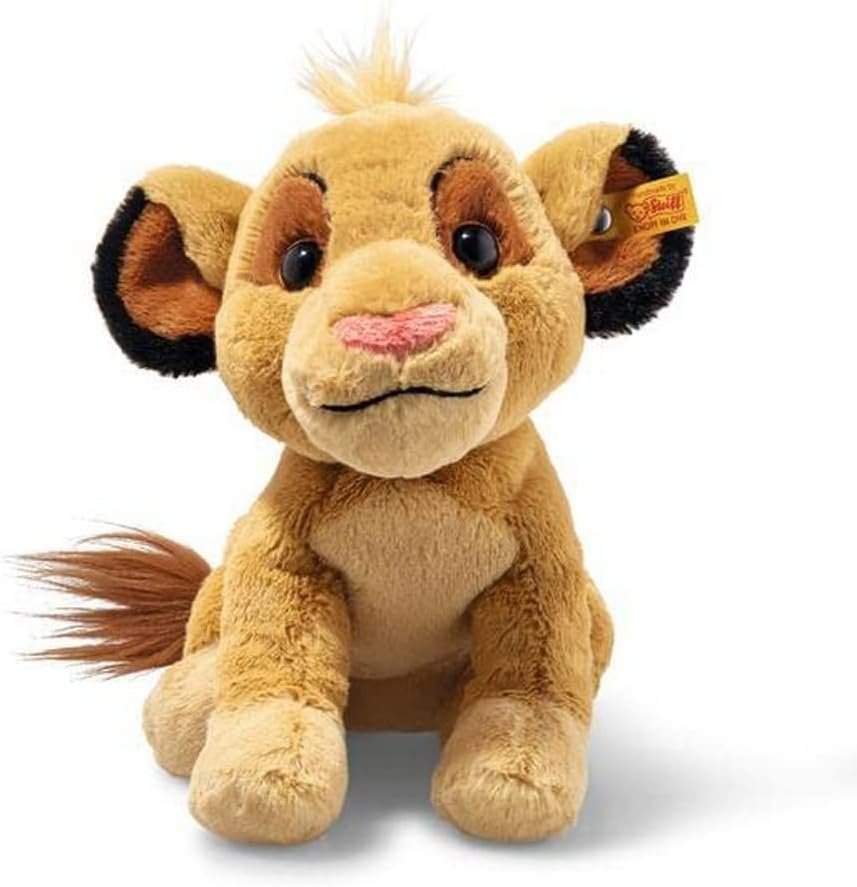 Steiff Disney Original Simba 10" Plush, Soft Cuddly Friends