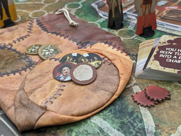 Trick Or Treat Studios The Texas Chainsaw Massacre Board Game - Pull Tokens, Survive the Slaughter Family, Horror Cooperative Strategy Game, 1-4 Players Ages 14+