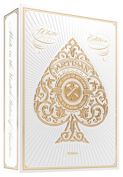 theory11 Artisan White Premium Playing Cards, Poker Size Standard Index