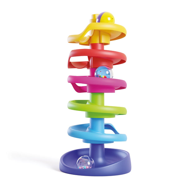 Quercetti Spiral Tower Starter Set - Sensory Marble Run Toy - Early Learning STEM Ball Track, Fine Motor Skills & Hand-Eye Coordination for Toddlers, Ages 1+