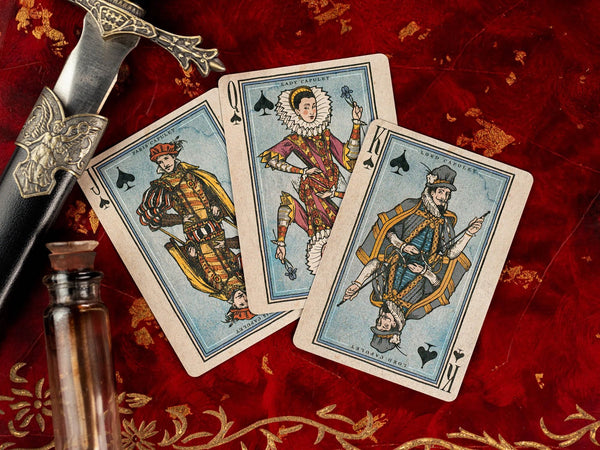 Kings Wild Project Romeo & Juliet Luxury Playing Cards - Standard Edition, Poker Size, Custom Index, Collectible Deck with Custom Hand-Ink Court Cards & Intricate Two-Way Seal Back Design