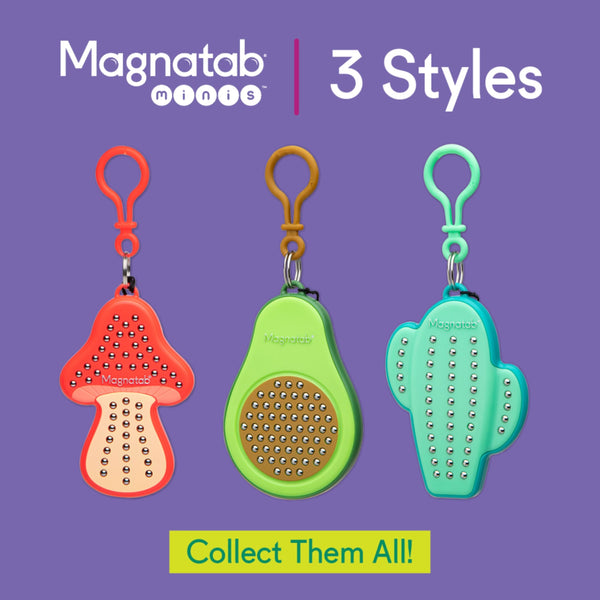 Magnatab Minis - Sensory Toys, Magnetic Drawing Tool, Toddler Writing Practice, Sensory Play, Fidget Toys, Stylus Included, Travel-Friendly, Ages 3+ - Mushroom