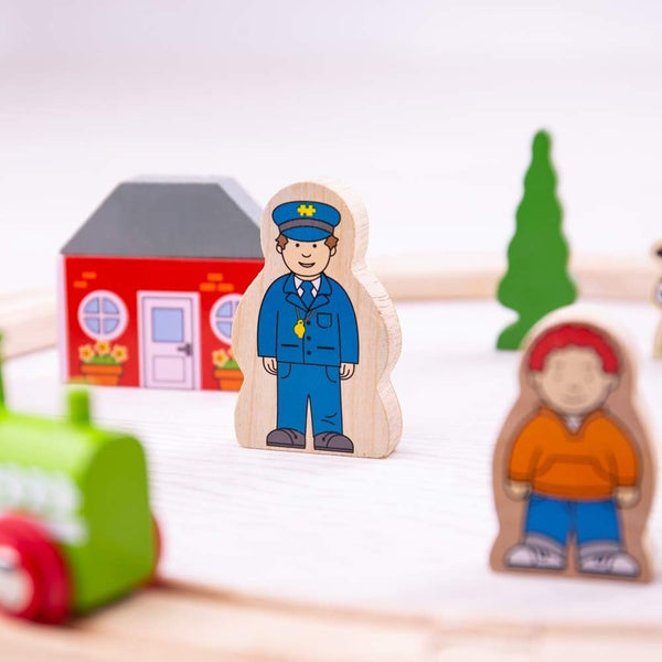 Bigjigs Rail, First Train Set, Wooden Train Set, Train Gifts for Kids, Train Set for 3 Year Old Boys, Train Toy, Trains for Toddlers, Bigjigs Train Set
