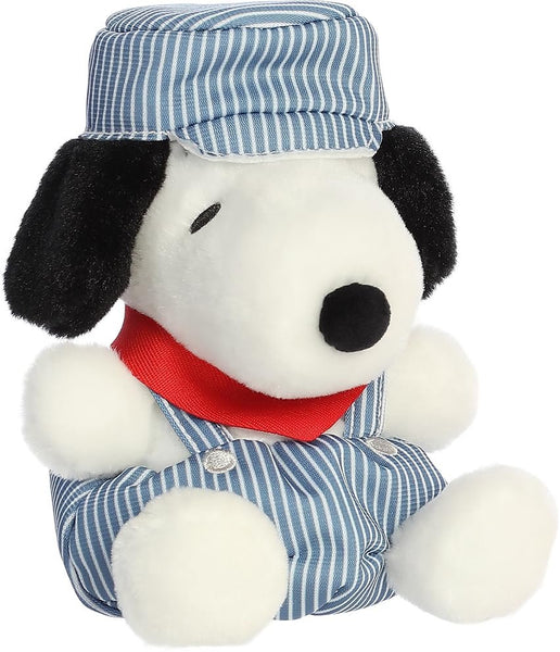 Aurora Peanuts Palm Pal Plush 2 Piece Bundle, Astronaut and Train Engineer 5 Inches