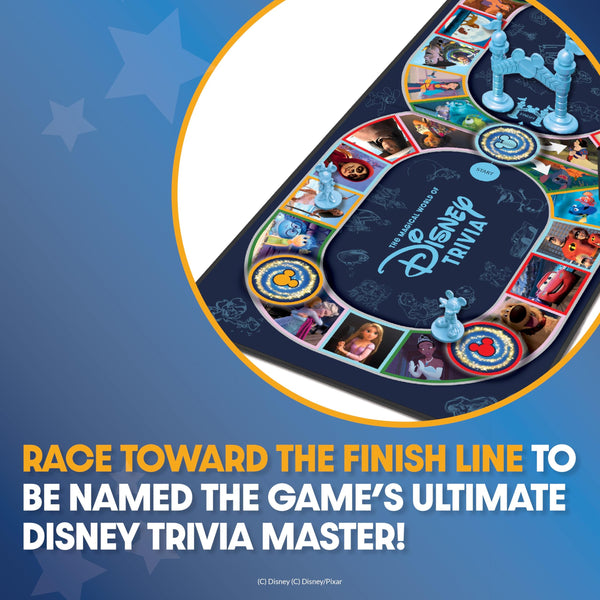 PlayMonster The Magical World of Disney Trivia Board Game - Blue Box Edition - 1,250 Questions for Disney Fans, Family & Travel Game, 2+ Players Ages 6+