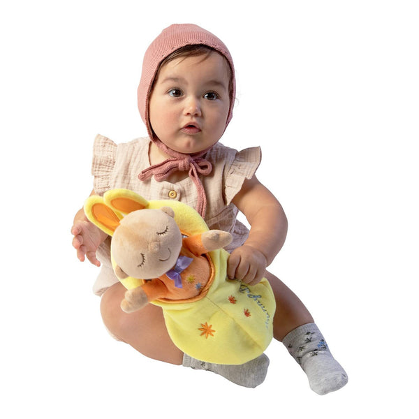 Manhattan Toy Snuggle Pod Hunny Bunny Beige First Baby Doll with Cozy Sleep Sack for Ages 6 Months and Up