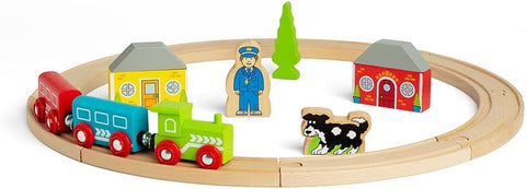 Bigjigs Rail, First Train Set, Wooden Train Set, Train Gifts for Kids, Train Set for 3 Year Old Boys, Train Toy, Trains for Toddlers, Bigjigs Train Set