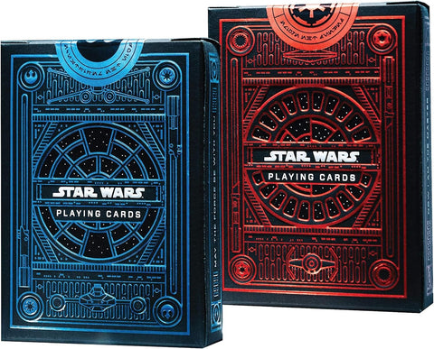 theory11 Star Wars Premium Playing Cards 2 Deck Set | Light Side Blue Deck | Dark Side Red Deck | Skywalker Saga Choose a Side