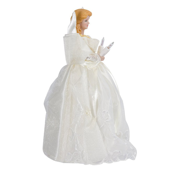 Kurt S. Adler 10-Inch UL 10-Light Gold and Ivory Angel Treetop