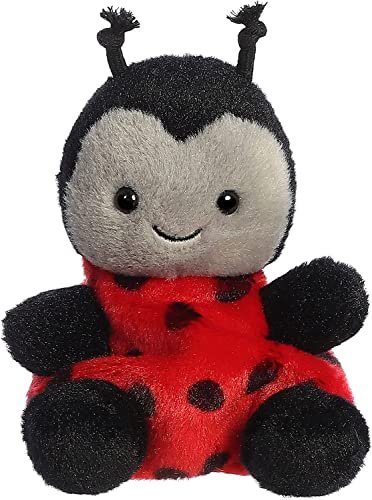 Aurora Palm Pals Set of Two – 5" Queeny Bee (82058) & Lil Spots Ladybug (82059) Plush Toys, Cute Mini Soft Stuffed Animals for Kids & Collectors