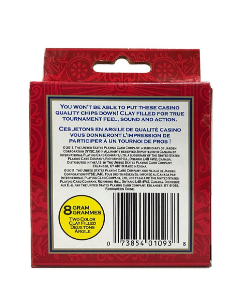 Bicycle 8G 50Count Clay Poker Chips 8G Clay Poker Chips, 50Count