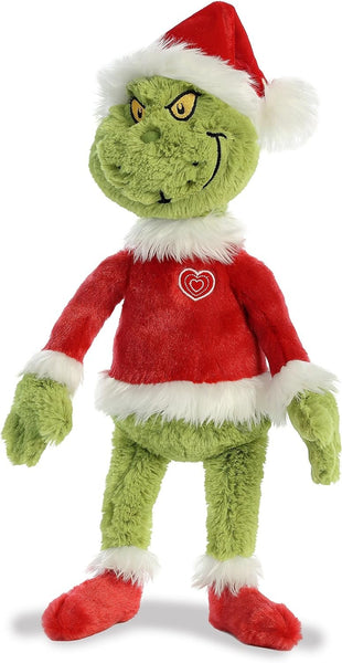 Aurora® Whimsical Dr. Seuss™ 16" Grinch Santa Stuffed Animal - Magical Storytelling - Literary Inspiration - Green