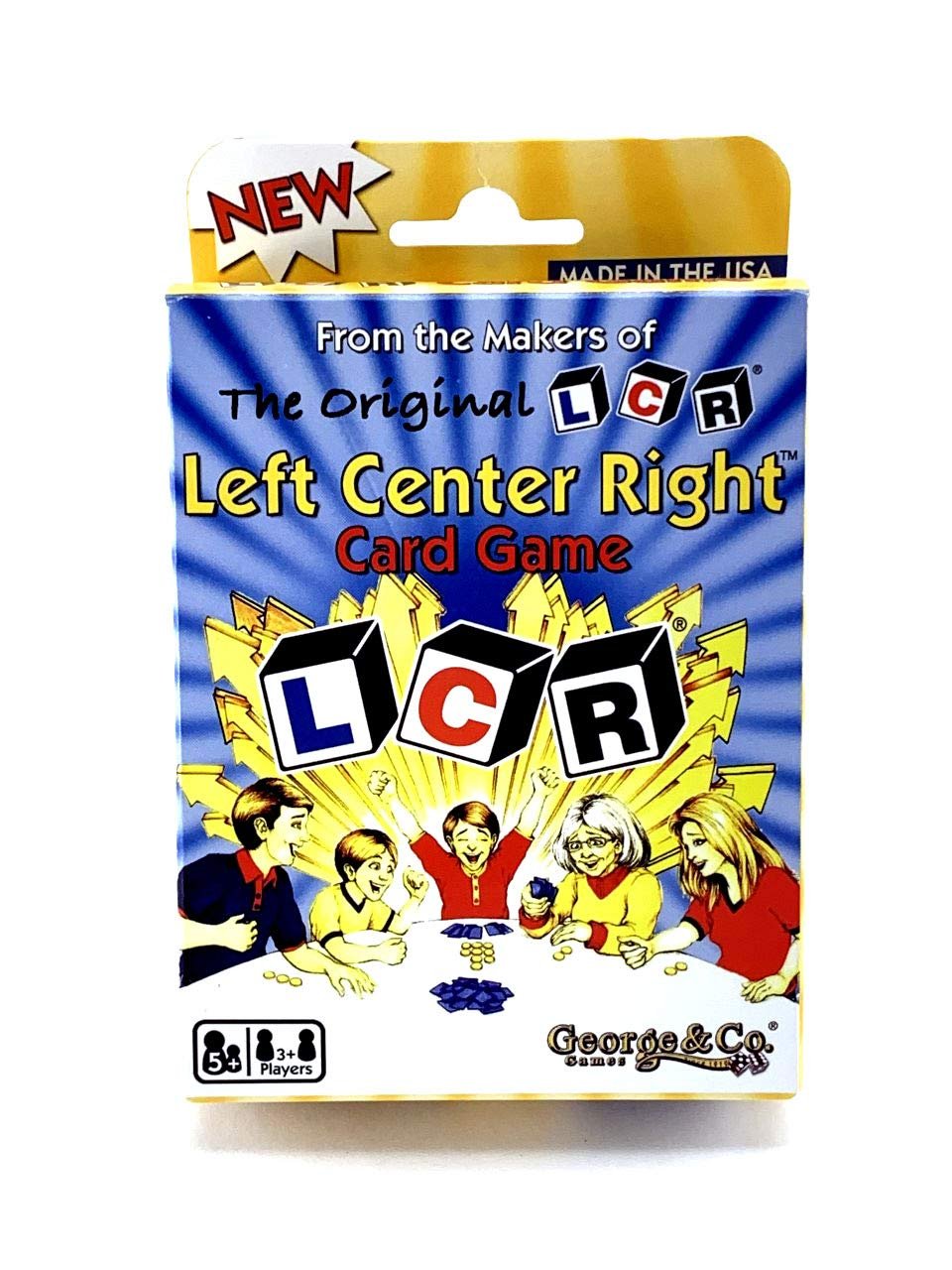 Koplow Games - The Original LCR - Left Center Right Card Game, 3+ Players Ages 5+