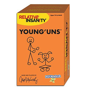 PlayMonster - Relative Insanity - Young Uns Game Expansion - Laugh Till You Drop Card Games for Adults, Designed by Comedian Jeff Foxworthy, 4-12 Players Ages 14+