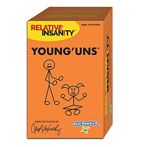 PlayMonster - Relative Insanity - Young Uns Game Expansion - Laugh Till You Drop Card Games for Adults, Designed by Comedian Jeff Foxworthy, 4-12 Players Ages 14+