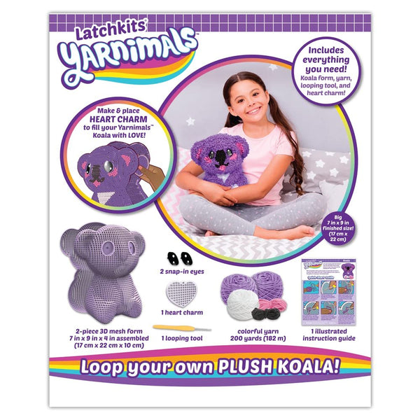 PlayMonster Yarnimals Koala — Loop Your Own Koala — Craft Kit — Make Your Own Animal Toy — Ages 8+