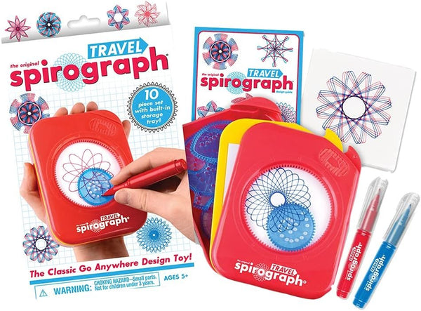 Spirograph Travel — The Classic Way to Make Countless Amazing Designs — Travel Art Activity On The Go! — for Ages 5+