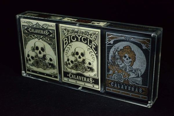 Carat X3 Triple Deck Case Holds 3 Decks of Playing Cards, Made from 5MM Acrylic, with Neodymium Magnetic Cover