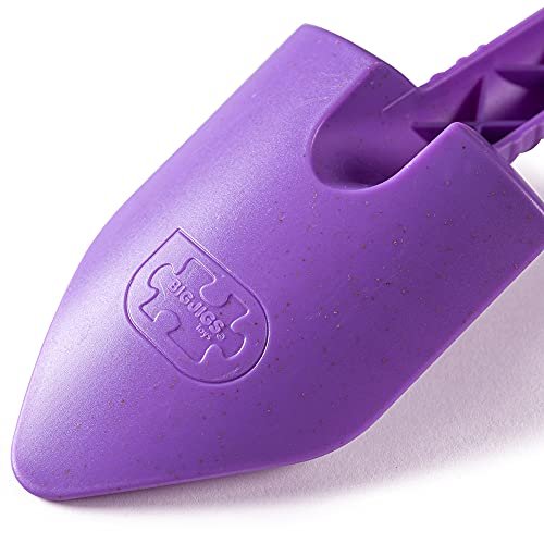 Bigjigs Toys Eco Spade for Kids (Lavender Purple) - 20.5cm Wheat Fibre Toy Spade, Quality Sand Toys, Holiday Toys for Toddlers, Sand Shovels