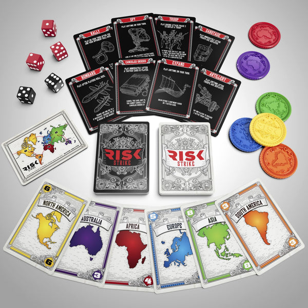 Hasbro Gaming Risk Strike Card and Dice Game - Fast & Fierce World Domination, 3-5 Players Ages 10+