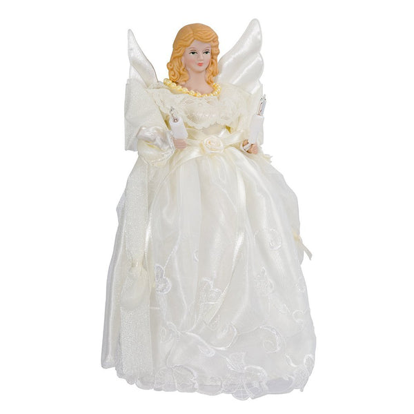 Kurt S. Adler 10-Inch UL 10-Light Gold and Ivory Angel Treetop