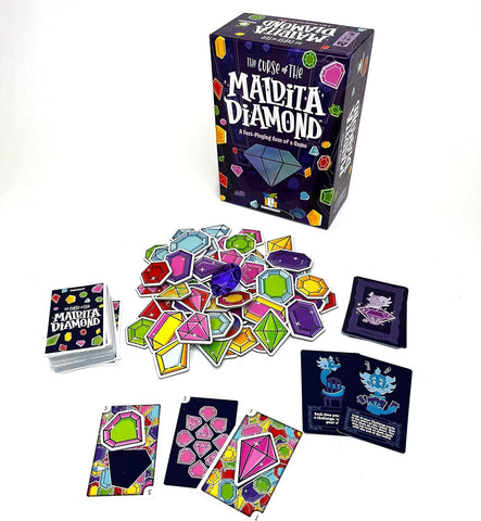 Gamewright - The Curse of The Maldita Diamond - A Fast Playing Gem of a Game - Card Game for Kids - Ages 8 and Up - Great for Family Game Night!