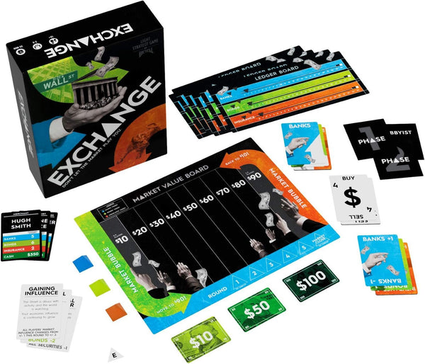 Bicycle Exchange Board Game - A Light Strategy Stock Market Trading Game for Ages 10+, 3-6 Players, 35 Minutes