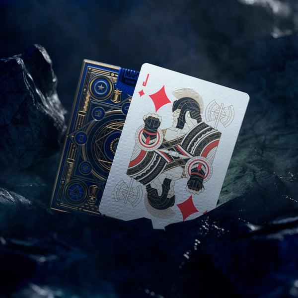 theory11 Avengers Blue Edition Premium Playing Cards - Marvel Studios' The Infinity Saga Deck, Poker Size Standard Index