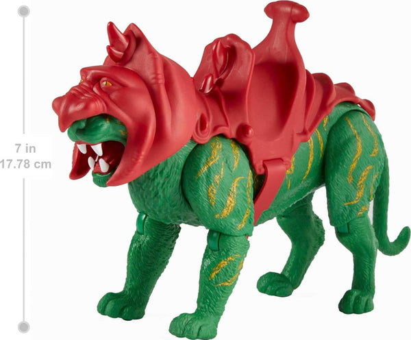 Masters of the Universe Origins Battle Cat 6.75-in Action Figure, He-Man's Loyal Tiger-like Eternian Creature for MOTU Storytelling Play and Display with Origins 5.5-in Figures, Gift for Kids Age 6+