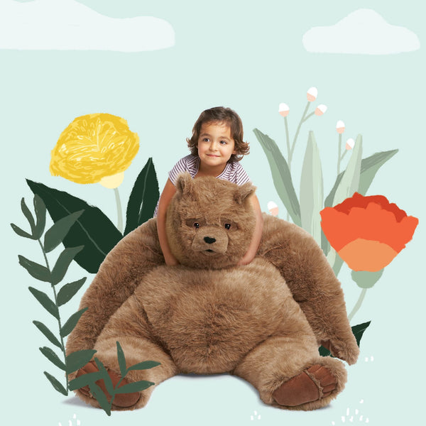 Manhattan Toy Kodiak Bear Jumbo 40" Huggable Stuffed Animal and Plush Room Décor for 4 Years and Up