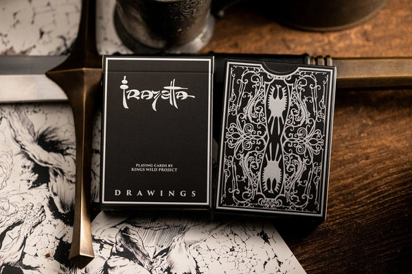 Kings Wild Project Frazetta Drawings Luxury Playing Cards - Standard Edition, Frank Frazetta Art Deck, Collectible, Poker Size, Custom Index & Silver Foil Finish