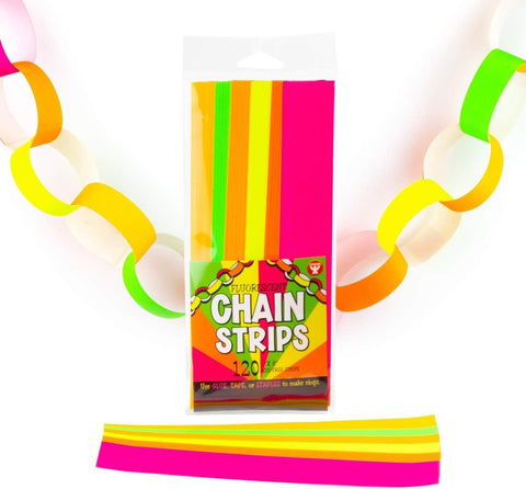 Hygloss Products Super Chain Strips 1" x 8" / 100 Holographic, Silver Count