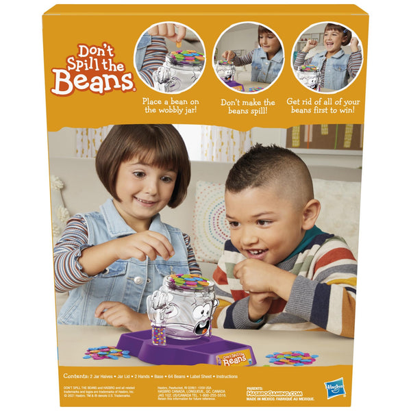 Hasbro Gaming Don't Spill The Beans - The Bean-Balancing, Jar-Tipping Game, 2 Players Ages 3+